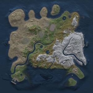 Thumbnail Rust Map: Procedural Map, Size: 3500, Seed: 929727836, 13 Monuments