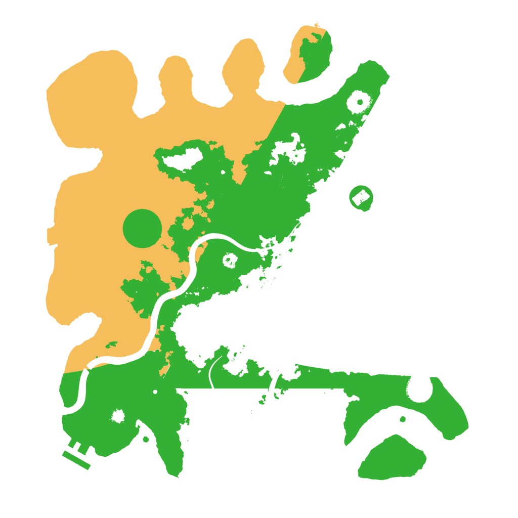 Biome Rust Map: Procedural Map, Size: 3500, Seed: 929727836