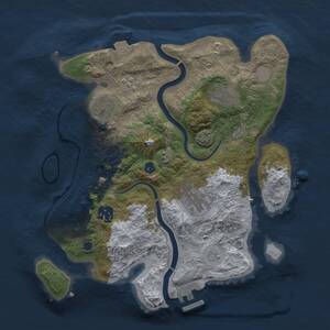 Thumbnail Rust Map: Procedural Map, Size: 3000, Seed: 29897, 10 Monuments