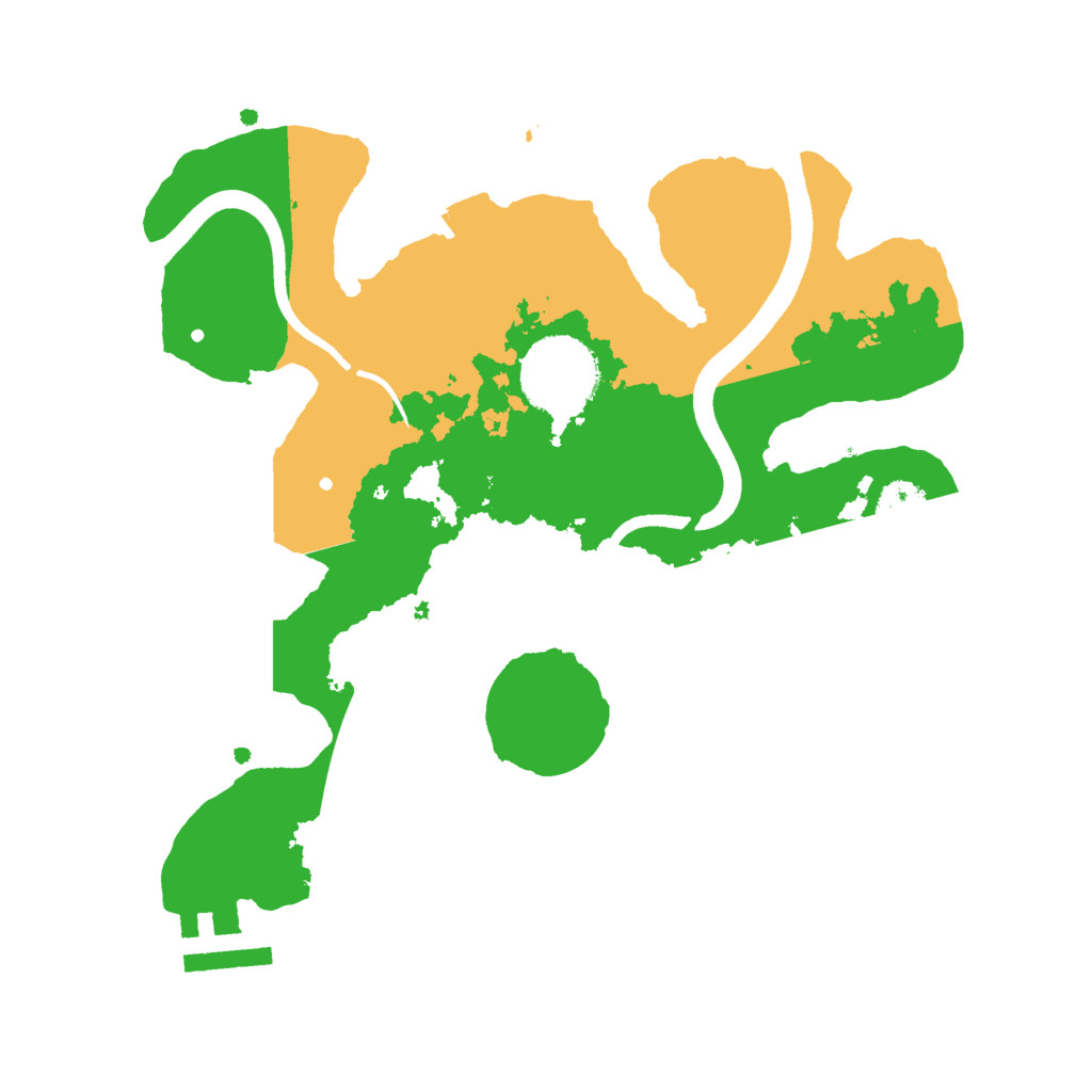 Biome Rust Map: Procedural Map, Size: 2500, Seed: 425079775