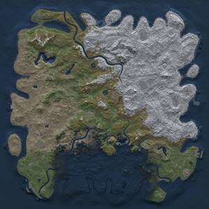 Thumbnail Rust Map: Procedural Map, Size: 6000, Seed: 1278222924, 17 Monuments