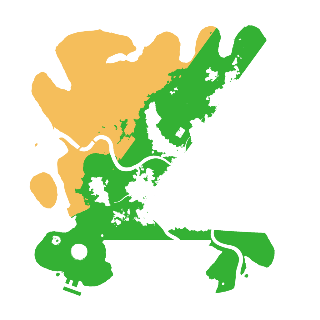 Biome Rust Map: Procedural Map, Size: 3500, Seed: 1008165