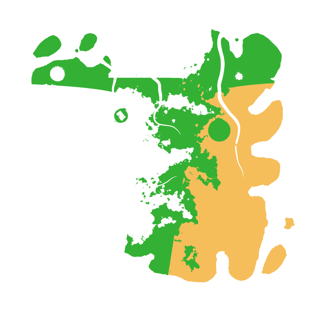 Biome Rust Map: Procedural Map, Size: 3700, Seed: 76279326