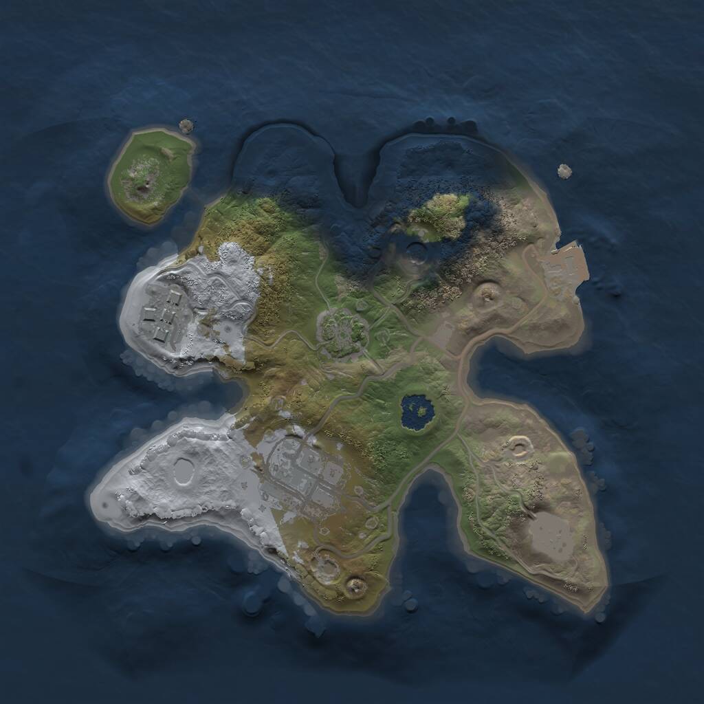 Rust Map: Procedural Map, Size: 2000, Seed: 4533, 5 Monuments