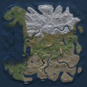 Thumbnail Rust Map: Procedural Map, Size: 4500, Seed: 175602924, 16 Monuments