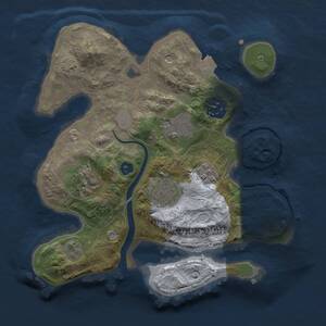 Thumbnail Rust Map: Procedural Map, Size: 2500, Seed: 1234566, 8 Monuments
