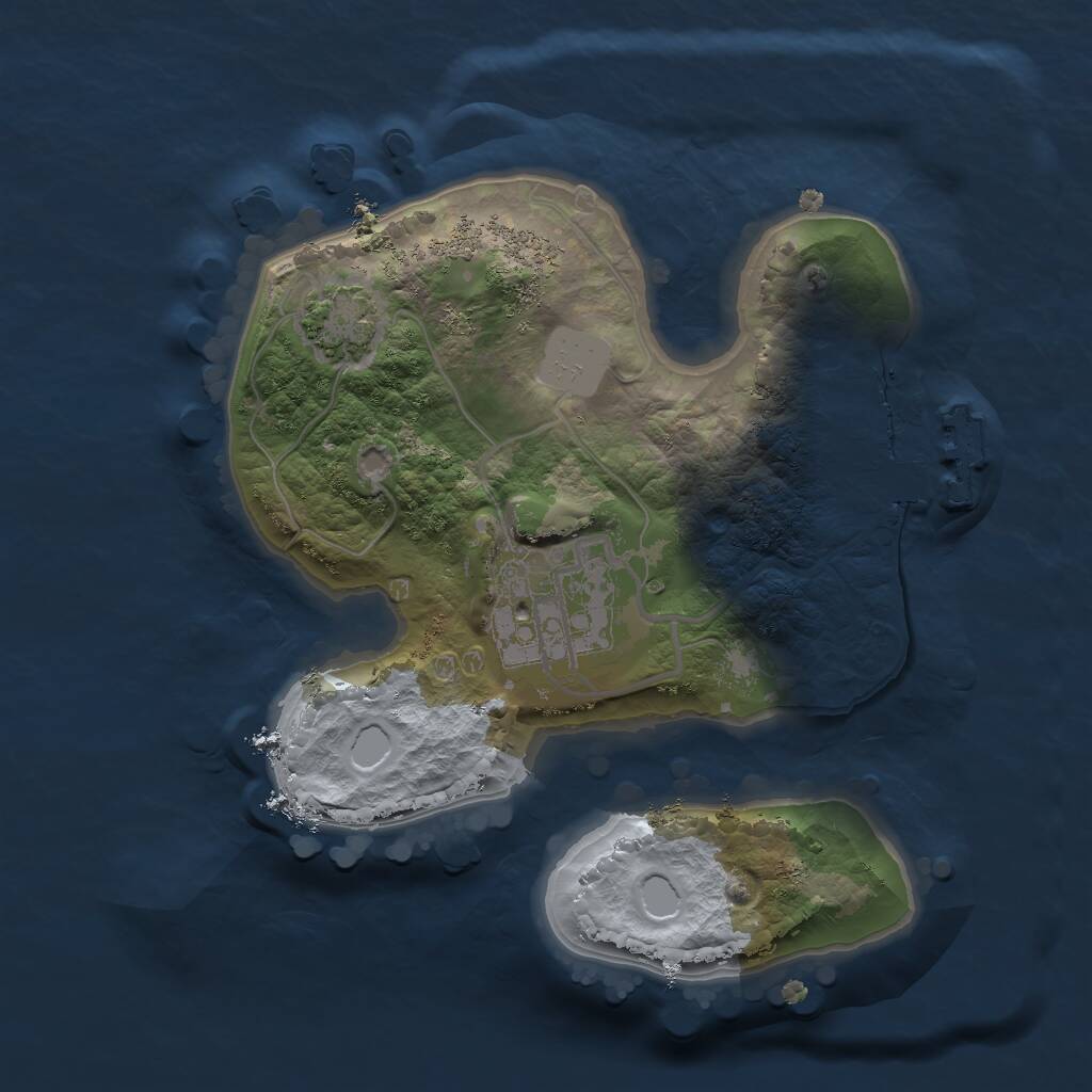 Rust Map: Procedural Map, Size: 1800, Seed: 1404135262, 4 Monuments