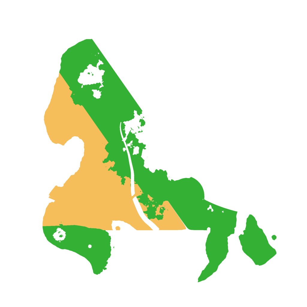 Biome Rust Map: Procedural Map, Size: 2500, Seed: 76578