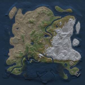 Thumbnail Rust Map: Procedural Map, Size: 4000, Seed: 389147110, 15 Monuments