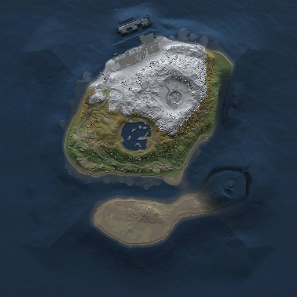 Rust Map: Procedural Map, Size: 1500, Seed: 564, 4 Monuments