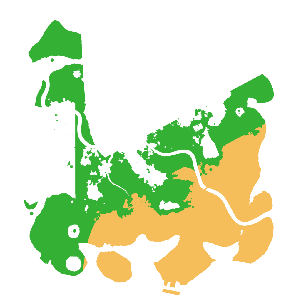 Biome Rust Map: Procedural Map, Size: 3500, Seed: 95730