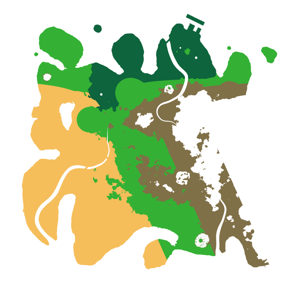 Biome Rust Map: Procedural Map, Size: 3200, Seed: 571934695
