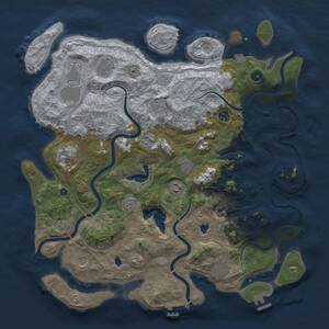 Thumbnail Rust Map: Procedural Map, Size: 4500, Seed: 572870563, 16 Monuments