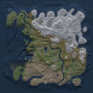 Thumbnail Rust Map: Procedural Map, Size: 4000, Seed: 1665, 15 Monuments