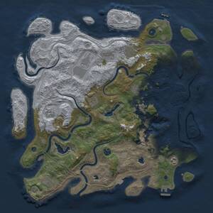 Thumbnail Rust Map: Procedural Map, Size: 4500, Seed: 166063787, 16 Monuments