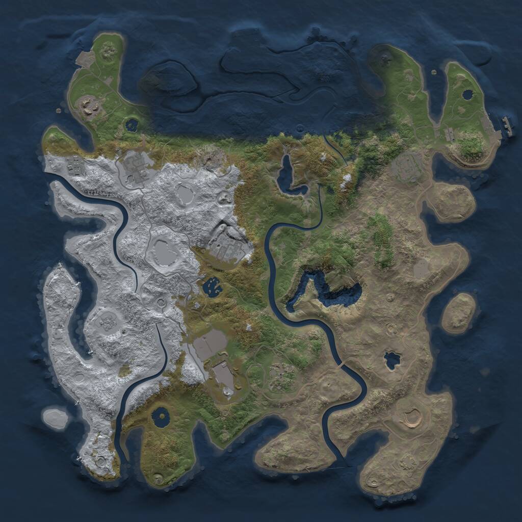 Rust Map: Procedural Map, Size: 4096, Seed: 363307171, 15 Monuments