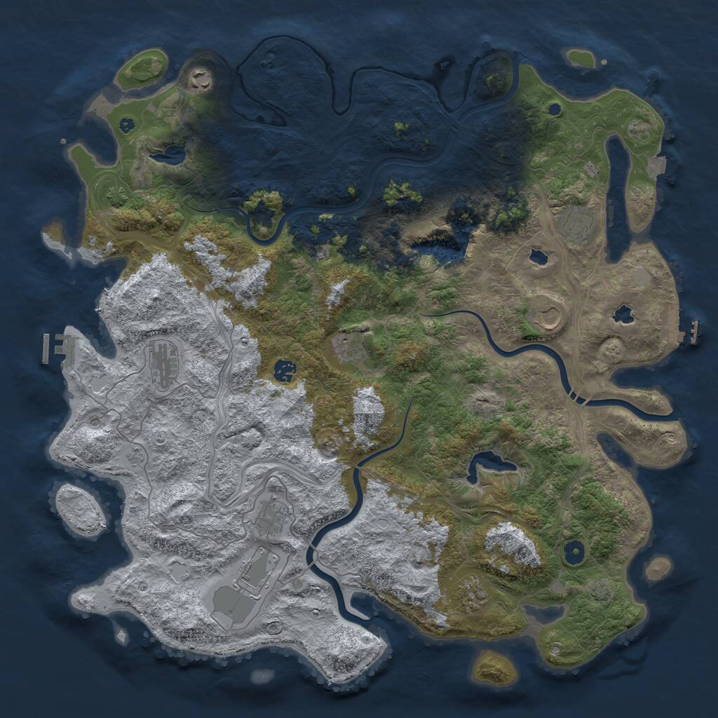 Rust Map: Procedural Map, Size: 4800, Seed: 579024993, 16 Monuments