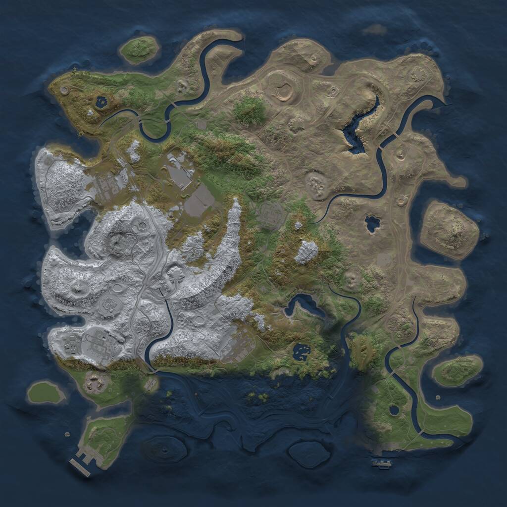 Rust Map: Procedural Map, Size: 4250, Seed: 5634182, 15 Monuments