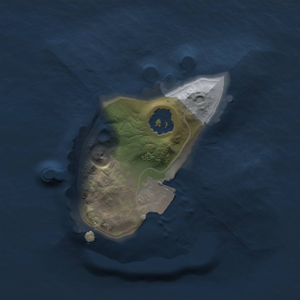 Rust Map: Procedural Map, Size: 1200, Seed: 1300, 1 Monuments