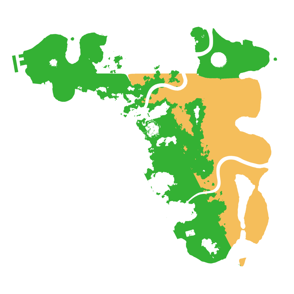 Biome Rust Map: Procedural Map, Size: 3500, Seed: 75458