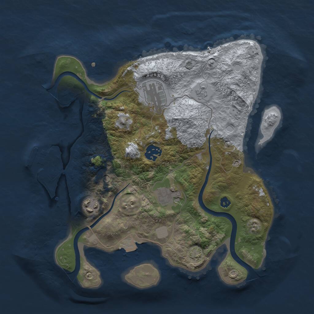 Rust Map: Procedural Map, Size: 3000, Seed: 1731947541, 9 Monuments