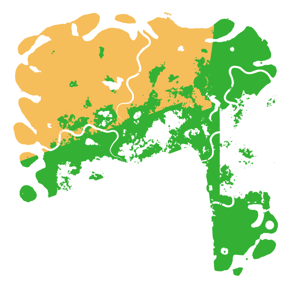 Biome Rust Map: Procedural Map, Size: 6000, Seed: 158401103