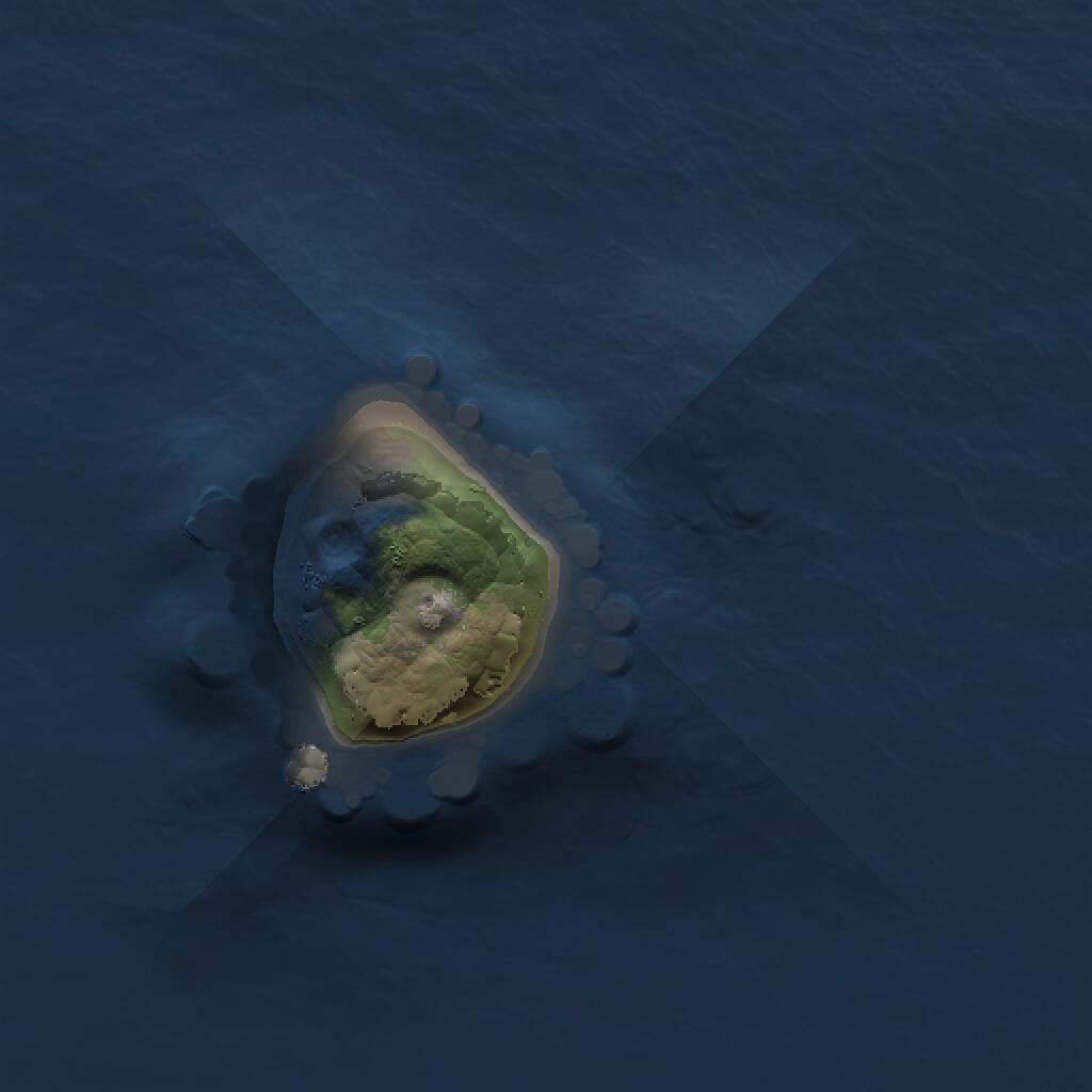 Rust Map: Procedural Map, Size: 1000, Seed: 52331, 1 Monuments