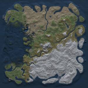 Thumbnail Rust Map: Procedural Map, Size: 6000, Seed: 1584999, 17 Monuments