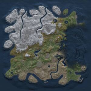 Thumbnail Rust Map: Procedural Map, Size: 4096, Seed: 1149215654, 15 Monuments