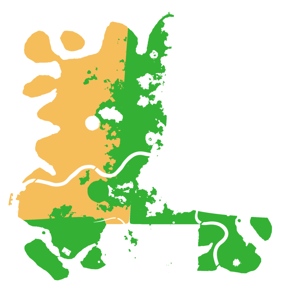 Biome Rust Map: Procedural Map, Size: 3700, Seed: 799216758