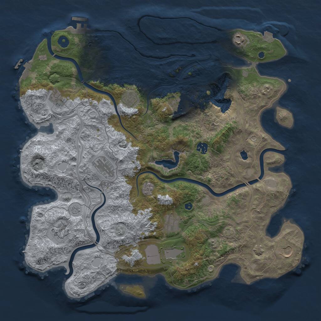 Rust Map: Procedural Map, Size: 4250, Seed: 17072025, 17 Monuments