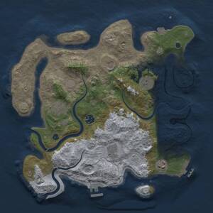 Thumbnail Rust Map: Procedural Map, Size: 3500, Seed: 1612479990, 13 Monuments