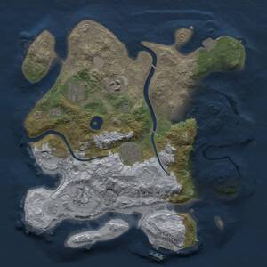 Thumbnail Rust Map: Procedural Map, Size: 3000, Seed: 1178789169, 12 Monuments