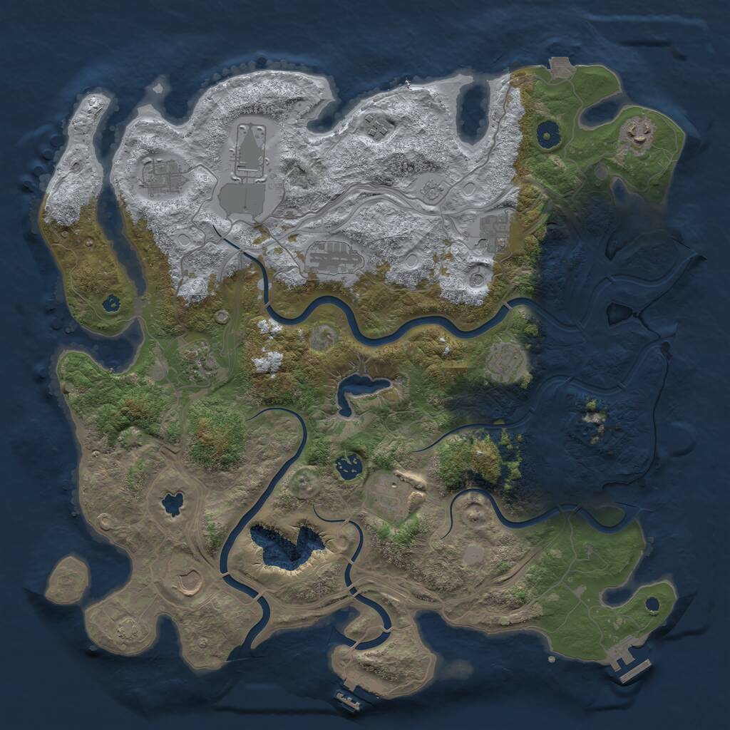 Rust Map: Procedural Map, Size: 4250, Seed: 98341, 17 Monuments