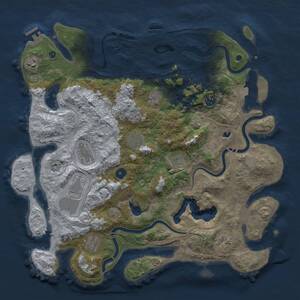 Thumbnail Rust Map: Procedural Map, Size: 4250, Seed: 1187350472, 16 Monuments