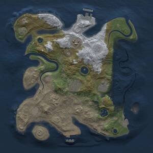 Thumbnail Rust Map: Procedural Map, Size: 3000, Seed: 425879315, 11 Monuments