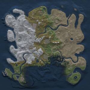 Thumbnail Rust Map: Procedural Map, Size: 4250, Seed: 794847987, 17 Monuments