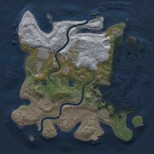 Thumbnail Rust Map: Procedural Map, Size: 3500, Seed: 1061396017, 14 Monuments