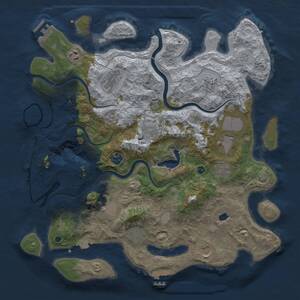 Thumbnail Rust Map: Procedural Map, Size: 4000, Seed: 1662382708, 17 Monuments