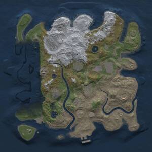 Thumbnail Rust Map: Procedural Map, Size: 3500, Seed: 416274963, 15 Monuments