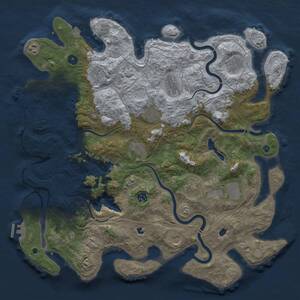 Thumbnail Rust Map: Procedural Map, Size: 4500, Seed: 515270713, 17 Monuments