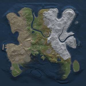 Thumbnail Rust Map: Procedural Map, Size: 3200, Seed: 84131604, 13 Monuments