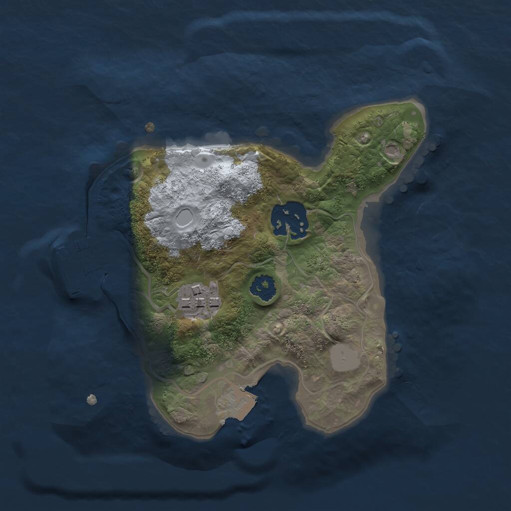 Rust Map: Procedural Map, Size: 2000, Seed: 123145256, 4 Monuments