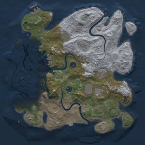 Thumbnail Rust Map: Procedural Map, Size: 3700, Seed: 312867764, 16 Monuments