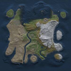 Thumbnail Rust Map: Procedural Map, Size: 3000, Seed: 776309521, 11 Monuments