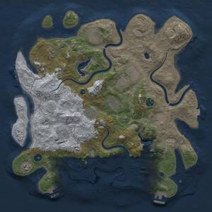Thumbnail Rust Map: Procedural Map, Size: 4000, Seed: 283332410, 16 Monuments