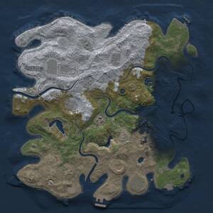 Thumbnail Rust Map: Procedural Map, Size: 4000, Seed: 1772025, 16 Monuments