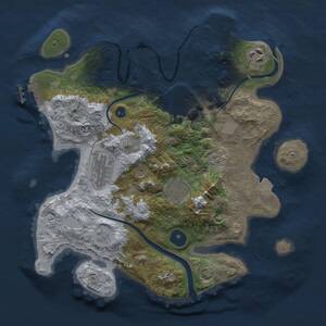 Thumbnail Rust Map: Procedural Map, Size: 3000, Seed: 1768842031, 11 Monuments