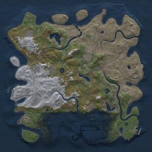 Thumbnail Rust Map: Procedural Map, Size: 4500, Seed: 787484390, 17 Monuments