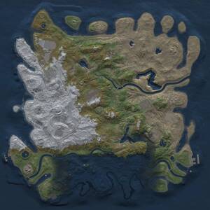 Thumbnail Rust Map: Procedural Map, Size: 4500, Seed: 243344238, 16 Monuments